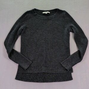 Ann‎ Taylor LOFT Women's Sweater SZ S Cotton Cozy Long Sleeve Gray Stretch